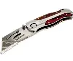 BESSEY D-BKWH Quick-Change Folding Utility Knife - Wood Grain Handle, One Color