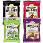 Licorice Candy Variety Pack Includes Four-705 oz Bags of Wiley Wallaby Licorice Plus A Bellatavo Fridge Magnet One of Each: Red Strawberry Green Apple