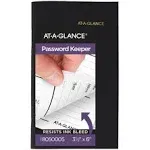 AT-A-GLANCE Website Address Book Password Keeper, 200 Entries, Black, 3 1/2&#034; x