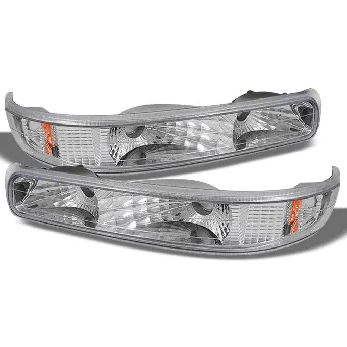 AKKON - For 1999-2002 Silverado 00-06 Tahoe Suburban Black Bumper Parking Turn Signal Lights Left + Right Pair