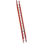 LOUISVILLE LADDER | 28' Fiberglass Extension Ladder with V-Rung Pole Grip and Strand Hooks | #FE3228-E03