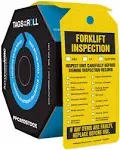 Forklift Inspection - TAR722 - 6 1/4" x 3" - 250 Per Roll - PF-Card Stock - Tags By-The-Roll