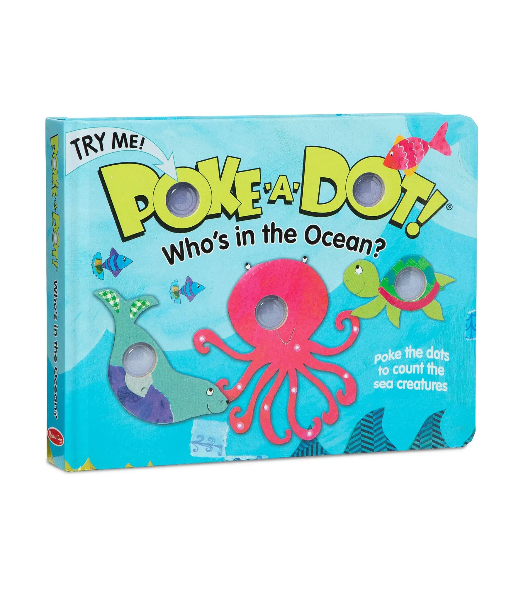 Melissa & Doug Children's Book - Poke-a-Dot: Who’s in the Ocean (Board Book with Buttons to Pop) - FSC Certified