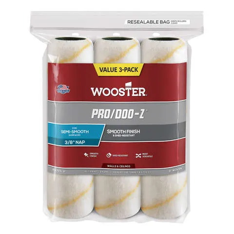 9 in. x 3/8 in. Pro/Doo-Z High-Density Woven Roller Cover (3-Pack)