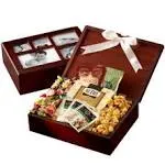 Photo Gift Box with Lid, Valentines Day Gifts Gourmet Food - Teas, Cocoas, Cookies, Snacks & Sweets Care Package for Women, Men, Holiday, Families, Memory Box for Thinking of You, Get Well, Anniversary, Thank You