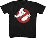 The Real Ghostbusters Kids T-Shirt No Ghost Sign Black Tee