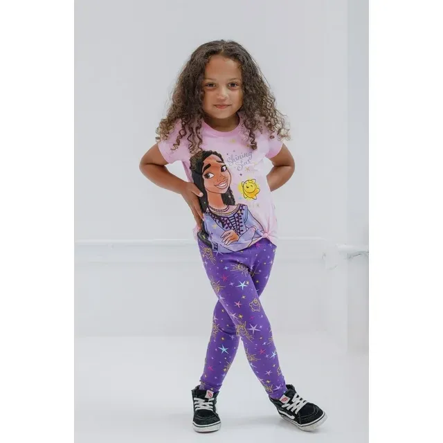 Disney Wish Asha Star Toddler Girls T-Shirt and Leggings Outfit Set Toddler to Little Kid