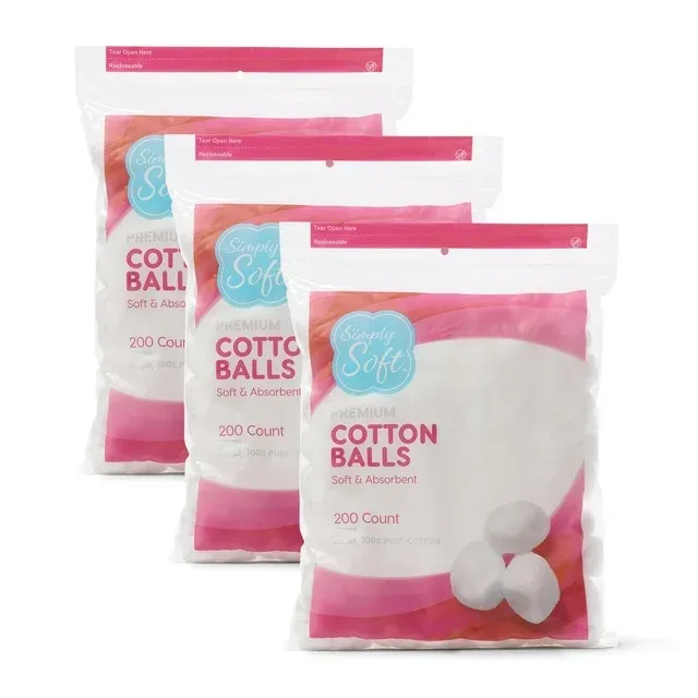 Simply Soft Premium Jumbo Cotton Balls Box of 3