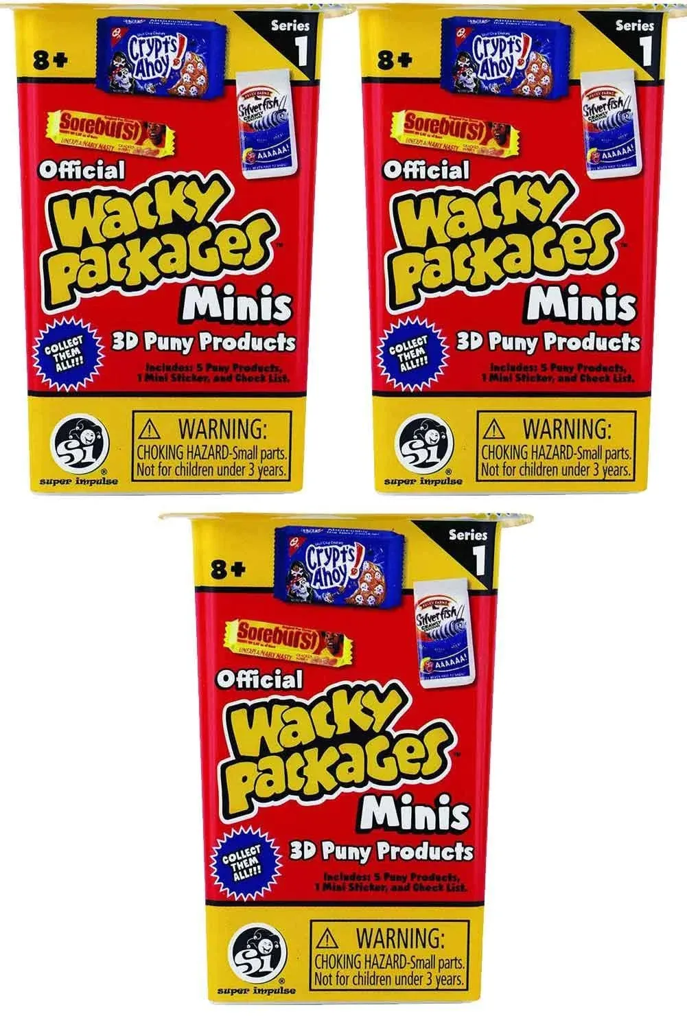 World&#039;s Smallest Wacky Packages Blind Box (Series 1) (Bundle of 3)