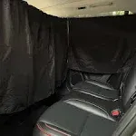 4 Pcs Double Layer Thickened Car Curtains Set, 98% Light Blocking Car Window Shades Covers, Include 2 Side Window Covers, 1 Divider Curtain & 1 Storage Bag, Sedan SUV Accessories for Camping Sleeping