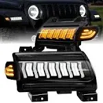 True Mods LED Fender Side Marker Turn Signal Light Kit Compatible with Jeep Wrangler JL Gladiator JT Sport S 2018+ [Amber Sequential] [DOT FMVSS-108