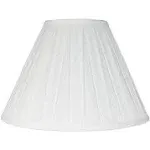 Urbanest Softback Side Pleat Lampshade, Faux Silk, 5-Inch by 9-Inch by 7-Inch, Off White, Spider-Fitter