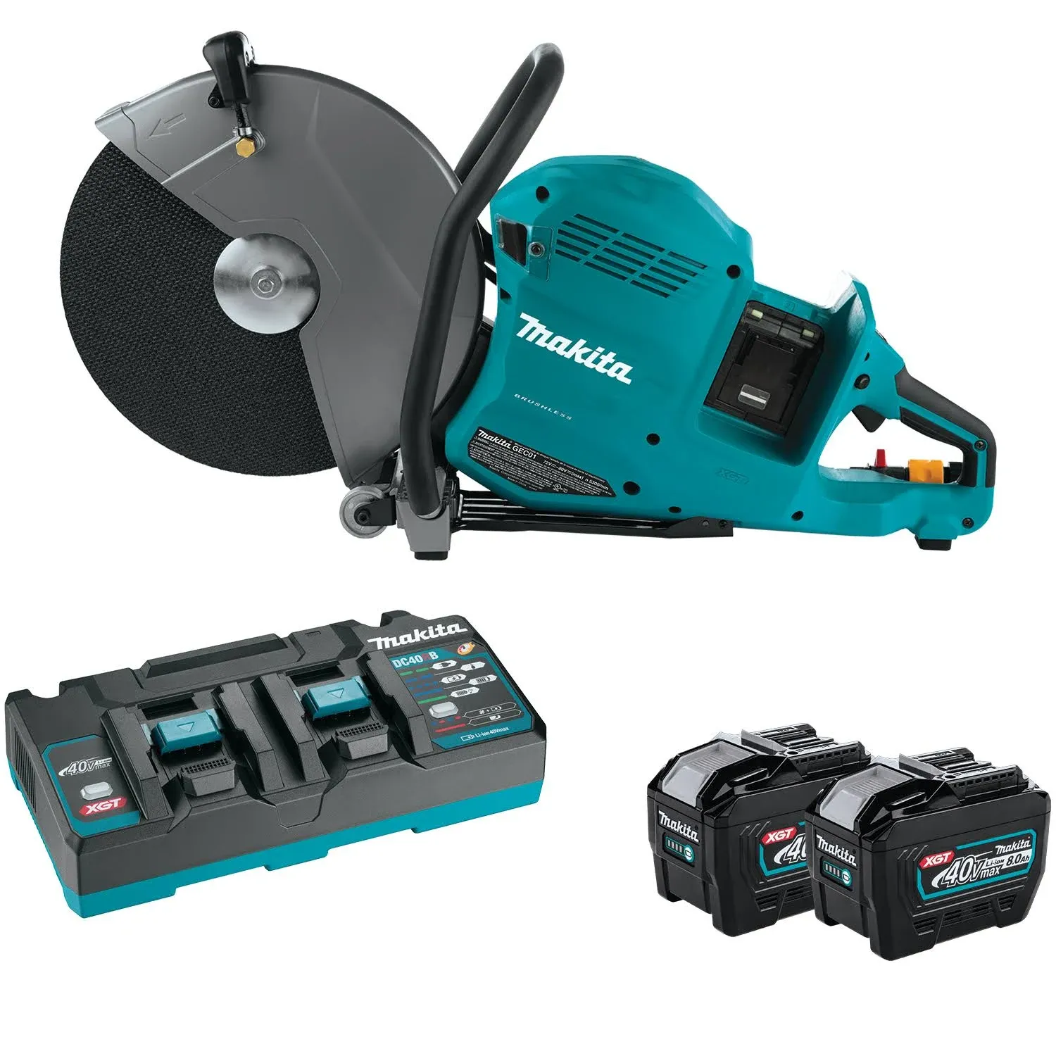 Makita 80V Max (40V Max X2) Xgt® Brushless 14 inches Power Cutter Kit, With Aft®, Electric Brake (8.0Ah)