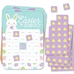 Spring Easter Bunny - Bingo Cards and Markers - Happy Easter Party Bingo Game - Set of 18