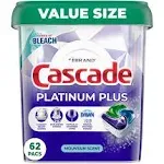 Cascade Platinum Plus Dishwasher Pods - 21 ct