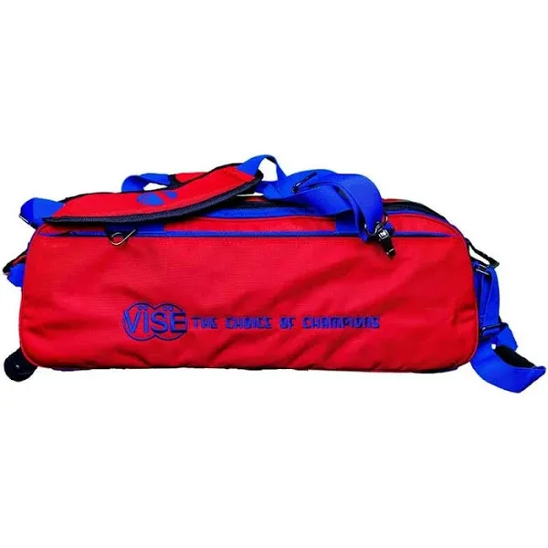 Vise Clear Top 3 Ball Tote Roller Bowling Bag - Red/Blue