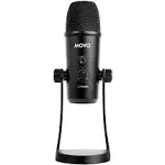 Movo UM700 Computer Condenser USB Gaming Mic with Adjustable Pickup Patterns - Microphone for PC, PS5, Podcasting, Streaming, ASMR