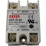 Solid State Relay SSR-40AA 40A AC to AC Input 80-250V AC and Output 24-380V A...