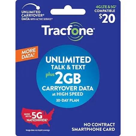 Tracfone - $20 Unlimited Talk & Text plus 4 GB of Data 30-Day - Prepaid Plan (Digital Delivery) [Digital]