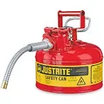 Justrite 7210120 1 Gal Type II Red Safety Can