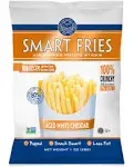 Gourmet Basics Smart Fries Air Popped Potato Fries, French Fries, Potato Sticks Individual Bags, Fry Chips Family Size, Low Calorie Chips, Non-GMO, Gluten Free, White Cheddar - 1 oz Bags (24 Pack)