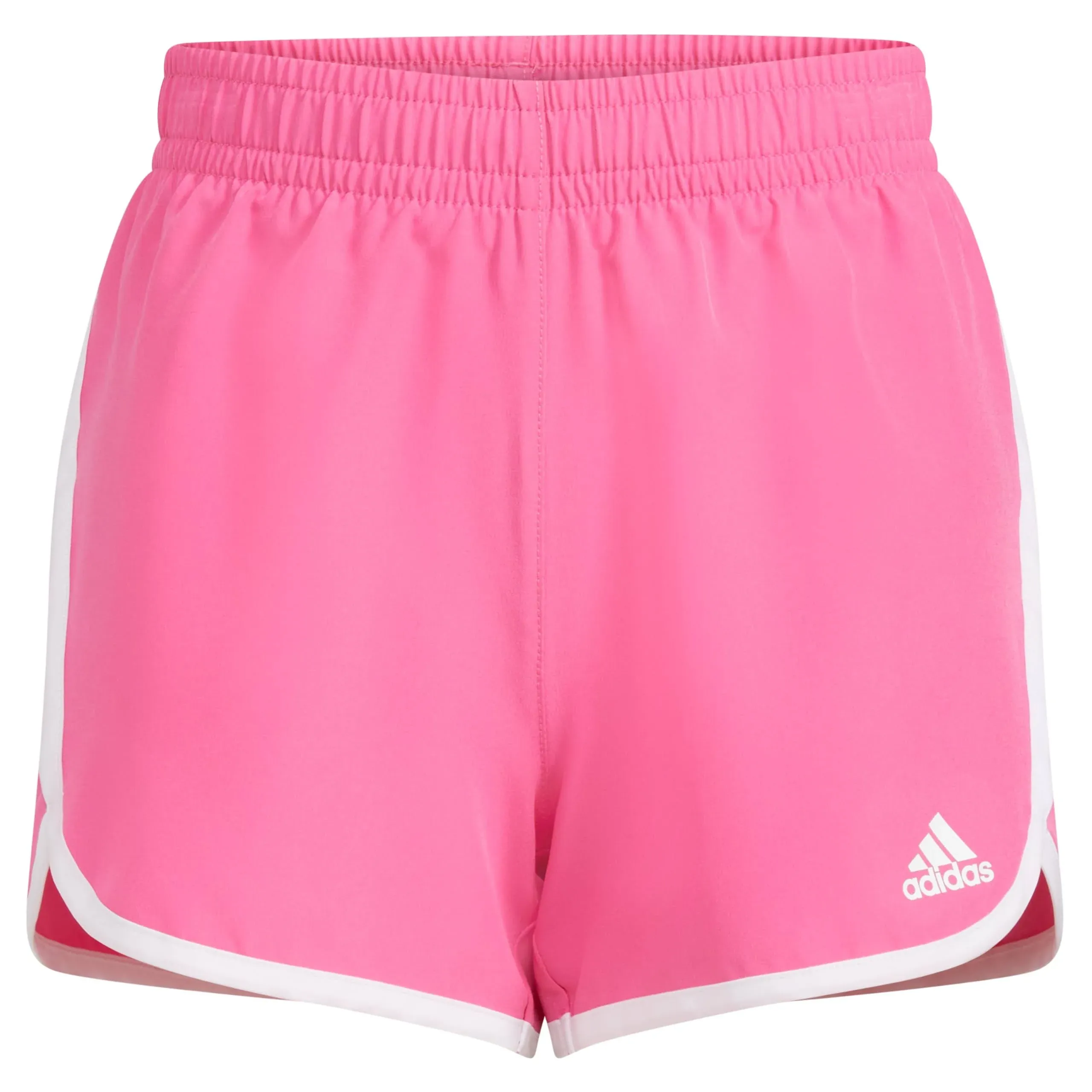 Adidas Girls 7-16 Retro Woven Shorts, Pink, Large