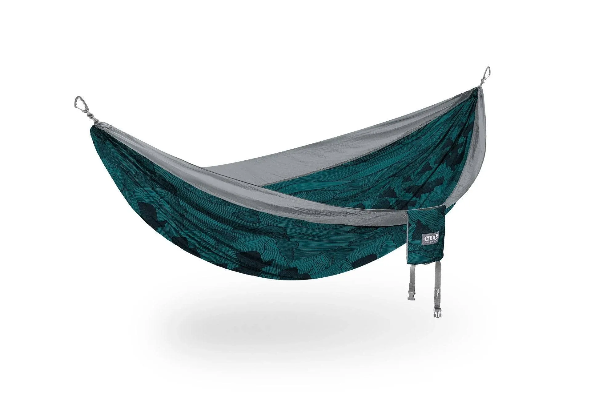 Eno DoubleNest Hammock Print Mountains to Sea/Grey