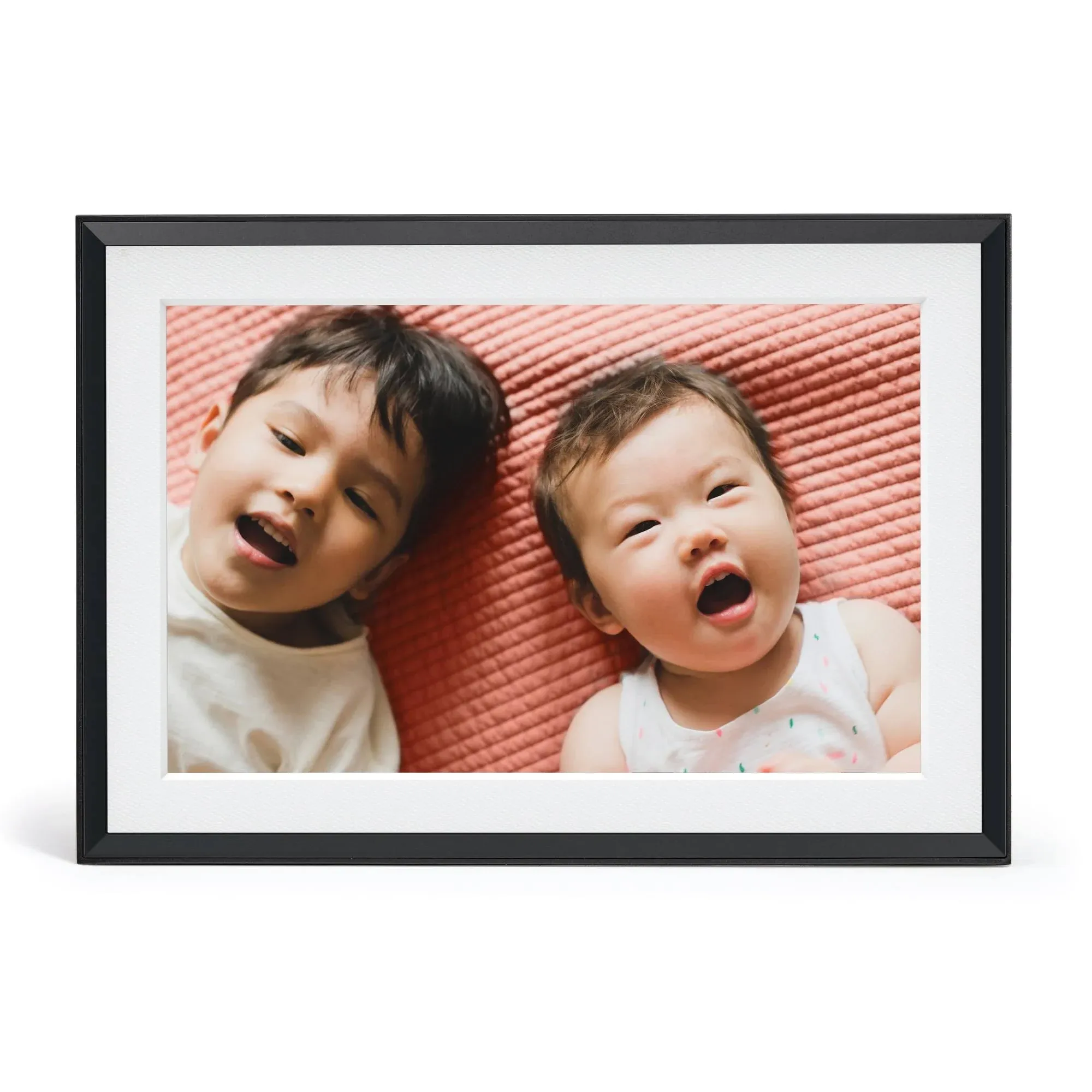 Aura Carver 10.1" WiFi Digital Picture Frame | The Best Digital Frame for Gifting | Send Photos from Your Phone | Quick, Easy Setup in Aura App | Free Unlimited Storage | (Gravel with White Mat)