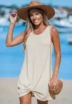 Cupshe Olive Round Neck Sleeveless Twist Cover-Up - Olive - L