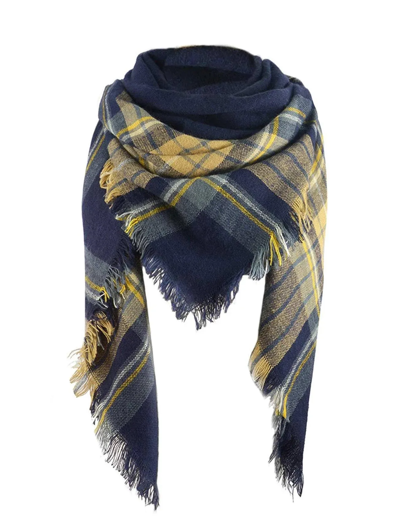 Sweet Gifts for Women - Scarves for Women Gifts Plaid Blanket Scarf Trendy Tartan Scarves Oversized Wrap Shawl Gift