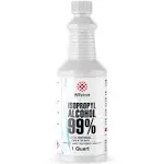 Isopropyl Alcohol 99% - 1 Quart Bottle - High-Purity Concentrated Rubbing Alcohol for Effective Cleaning - Quick-Drying, Domestically Sourced IPA