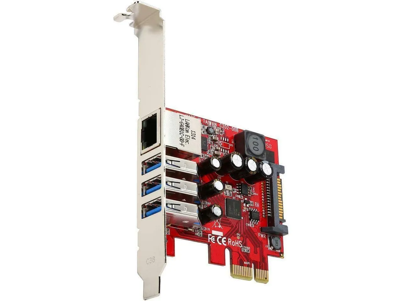 StarTech.com 3 Port PCI Express USB 3.0 Card + Gigabit Ethernet