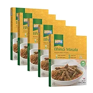 Ashoka Ready to Eat 1932, Vegan Spiced Orka, All-Natural Bhindi Masala, Real Indian Meals, Great for Offices, Healthy Work Lunch, Gluten-Free, and with No Preservatives, Pack of 10