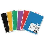 Mead Spiral Notebook, 24 Pack, 1-Subject, Wide Ruled Paper, 7-1/2" x 10-1/2", 70 Sheets per Notebook, Assorted Colors (05510)