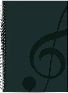 MAXCURY Blank Sheet Music Composition Manuscript Staff Paper Art Music Notebook Black 100 Pages 26x19cm (Water Blue/Ocean Blue)