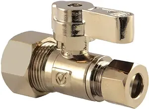 Kingston Brass 5/8" OD x 3/8" OD Comp Straight Stop Valve