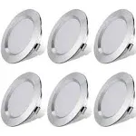 12V LED Lights for RV Camper Van Trailer - 3W Daylight 6000K 270 Lumen Low Voltage Recessed Ceiling Light Dimmable, Set of 6