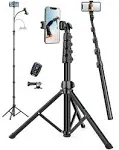 Nineigh Phone Tripod, 81" Tripod for Cell Phone, Phone Stand for Recording Video, Travel Phone Tripod