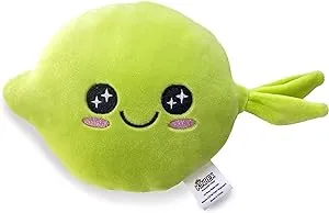 KINREX Lemon - Lime Plush Stuffed Toy 2 Sides - Kid Stuffed Fruit Toy - Measures 5" – 12.7 cm.