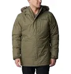 "Men's Leif Trail Faux-fur Parka Jacket In Stone Green"