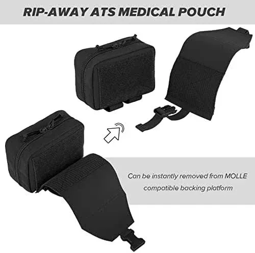 PETAC Gear Rip Away IFAK Pouch, Tear Off Medical Pouches ,Slima EMT Pouches,for Tactical Vest Duty Belt Molle Panels