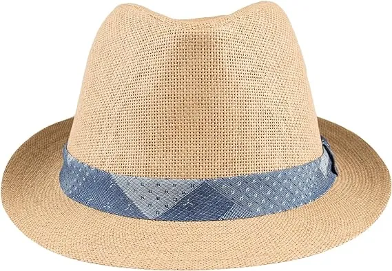 Levi's Men's Twill-Band Straw Fedora - S/M