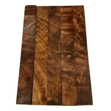 Burled Highly Figured Walnut Pen Blanks - 3/4" x 3/4" x 6" (5 Pcs)