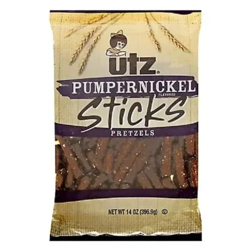 Utz Quality Foods Pumpernickel Sticks Pretzels, 14 oz. (396.6g) Bags (4 Bags)