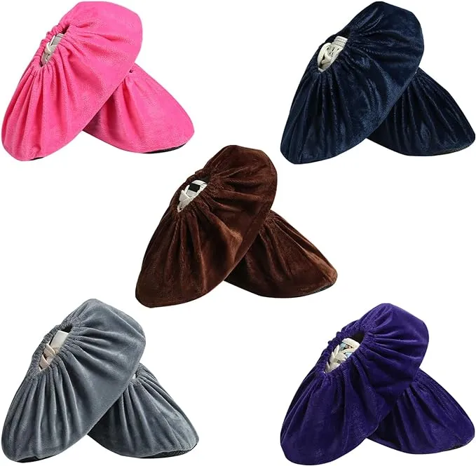 5 Pairs Washable Shoe Covers Water-Resistan<wbr/>t Dust Mud Protector Boot Covers