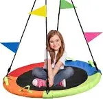 HeyZoo Tree Swing, Saucer Flying Swing 40 inch for Kids, 900lbs Weight Capacity, with Adjustable Hanging Straps, Swing Sets for Backyard, for Indoor