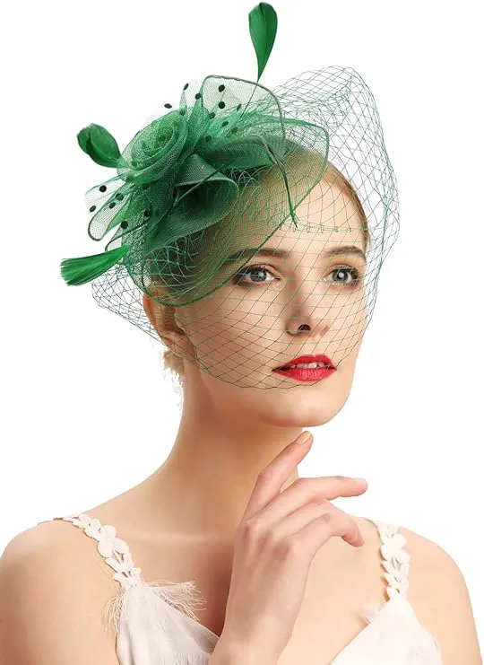 Cizoe Fascinators Hats 20s 50s Hat Pillbox Hat Cocktail Tea Party Headwear with ...