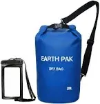 Earth Pak Waterproof Dry Bag - Roll Top Waterproof Backpack Sack Keeps Gear Dry for Kayak with Waterproof Phone Case