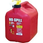 No-Spill NSP-1460, 5 Gallon Gas Can for Fuel with View Stripe,Red