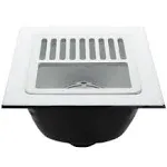 Sink,12"Sq Flr , Half Grate,6"Dp For Zurn Part# FD2375NH3H